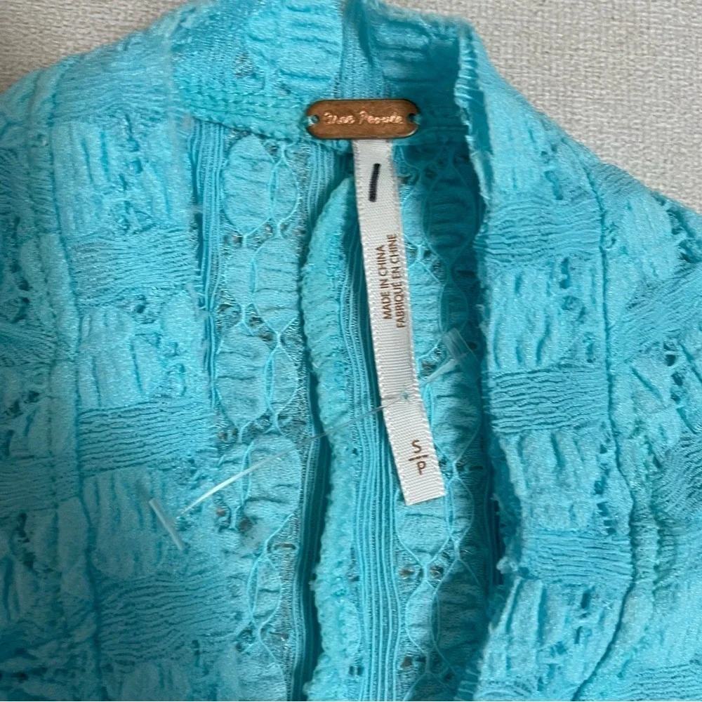 New Free People Blue Maggie Tee Size S